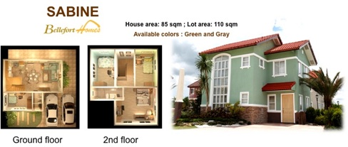 BACOOR HOUSE FOR SALE, 4BDRM, SABINE SINGLE DETACHED, BELLEFORT ESTATES AT BACOOR CAVITE - P3.7M