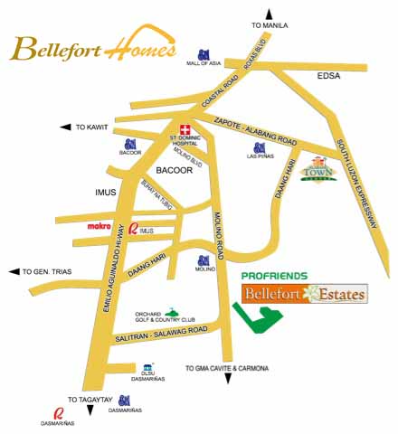 SINGLE DETACHED HOUSE AND LOT FOR SALE, CHARLOTTE MODEL, BELLEFORT ESTATES, 3BDRM @ BACOOR CAVITE NR. SM MOLINO - P2.8M